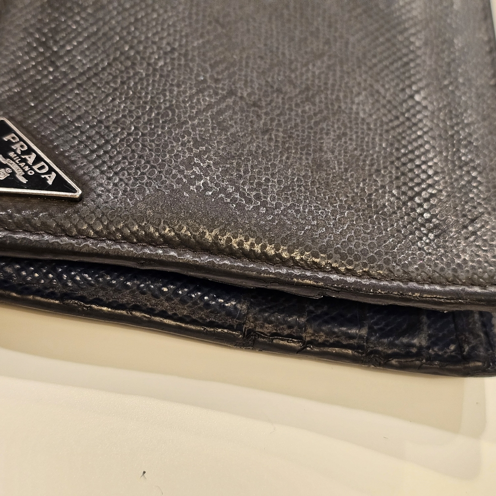 Prada Men's Anthracite Saffiano Leather Bifold Wallet - Picture 13 of 15